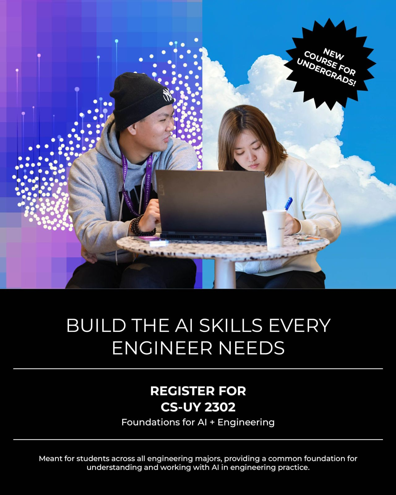 NYU Tandon Foundations for AI and Engineering course announcement